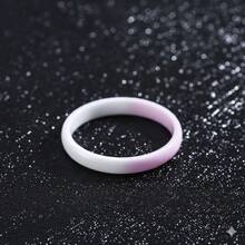 Pinannie 3mm 薄款彩色陶瓷戒指女款，極簡疊戴戒圈，黑色、白色、粉色、藍色、紫色、綠色多色可選，美國尺寸 5-12 - 極簡主義者 - 查看 61