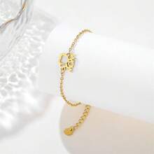 1pc Fashionable Stainless Steel "I Love Mom" Bracelet, Best Mother's Day Gift For Mom - Multicolor - View 4