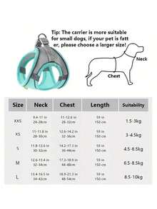 Bộ dây dắt và đai đeo cho mèo (1 món) chống thoát hiểm, phản quang, dành cho mèo, chó nhỏ, thoáng khí, dùng để dắt chó con đi dạo, phụ kiện thú cưng. - Nhiều màu - Xem 4