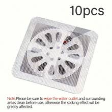 10 miếng dán lọc cống, miếng dán chống tắc nghẽn, chống côn trùng dùng một lần, dụng cụ giữ tóc trong phòng tắm, bộ lọc rác bồn rửa nhà bếp, miếng dán khử mùi và chống tắc nghẽn cống nhà, miếng dán cống dễ dán. - A - Xem 12