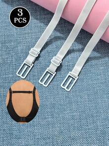 3pcs Bra Strap Non-Slip Clips, Adjustable Bra Strap Holder Accessories - Multicolor - View 12