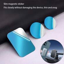 5入/20入/50入組超薄圓形磁性金屬板，帶黏貼，用於汽車手機支架 - 藍色 - 查看 11