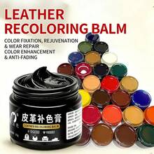 20g Leather Repair Cream, Leather Restoration Kit, 6 Colors (Black, Red, White, Yellow, Brown, Light Brown), Includes 1 Wiping Sponge And 1 Small Brush, Versatile For Repairing Leather Shoes, Jackets, Sofas, And Other Leather Goods - Addresses Surface Wear, Scratches, And Peeling Issues, Precisely Restores Color And Shine,Shoe Rack,Storage Saver,Outdoor,Garden,Travel Essential,Portable,Beach Essential,Graduation Season,Commencement,Graduation Ceremony,Graduation Gift,Graduation Present,Graduation Gift,Graduation Present,Congrats Grad,Congratulations Graduate,Valedictorian,Finish School,Graduation Party - Bộ dụng cụ sửa chữa đồ da [Kem phục hồi màu + Cọ + Miếng bọt biển] - Xem 1