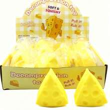 New Cute Cheese Squeeze Toy, Novelty Cheese Squeezy, Suitable As Christmas, Party Small Gift - 彩色 - 查看 3