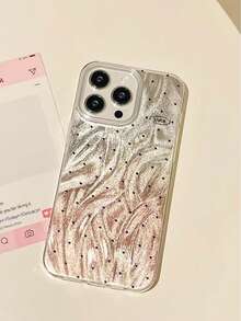 Polka Dot Painted New Large Hole Feather Chiffon IMD Gradient PC+TPU Integrated Glossy Painted Anti-Drop Phone Case Compatible With IPhone7pro/17Air /17/17promax 16/11/16pro/16plus/16promax/16e/15Promax/13/14/12/XS/XR/7G/8P, Compatible With Samsung Galaxy S26/S26PLUS/S26 UltraS25/, Compatible With Xiaomi 11/12Pro/12/12X/13Pro/14Pro/15Pro/, Compatible With 10/9/Note9/12c/Note11pro/Note8Pro Anti-Drop Phone Protective Cover - Multicolor - View 4