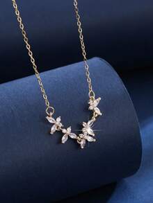 1pc Casual Elegant Butterfly Pendant Necklace, Suitable For Daily Wear, Dates, Commute, Holidays And Celebrations - L1137 - View 8