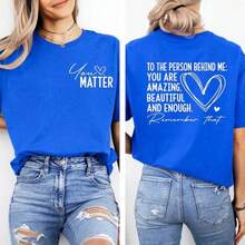 Dear Person Behind Me Shirt, You Matter Shirt, You Are Enough Shirt, Mental Matters Shirt, Kindness ShirtMinimalist Style  Sweatshirt Spring Top Spring Top - Màu xanh lam - Xem 1