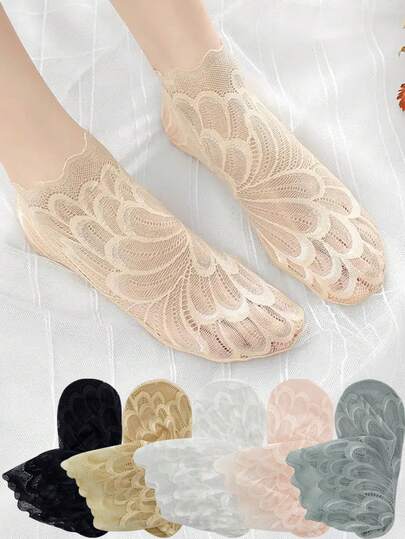 Socks For Women Lace Summer Thin Ladies Short Ankle Socks Breathable Transparent Sock