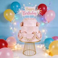 Cake Stand Set, Cupcake Stand, Snack Tray, Metal Cake Stand Suitable For Party, Party Supplies, Plates, Dessert Table Display Set, Tea Coffee Sugar Jar, Wedding Birthday Dessert Cake Stand - Multicolor - View 3