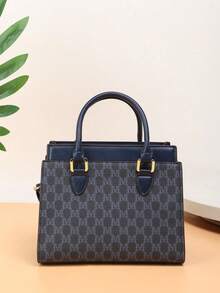 Dedoo 新款复古时尚女士大容量斜挎包，适合旅行、购物、聚会等各种场合，适合年轻和中年女性，欧美奢华风格 - 寶藍色 - 查看 5