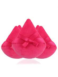 24pcs/15pcs/8pcs/5pcs Triangle Makeup Sponge Puff, Soft Powder Puff For Loose Powder, Face Setting, Body Powder, Makeup Blender Sponge Set, Beauty Makeup Tools - Hot Pink - View 13