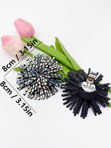 2个新款优雅水钻可拆卸鞋夹 - 完美适用于婚礼、新娘派对和高跟鞋 - 彩色 - 查看 4