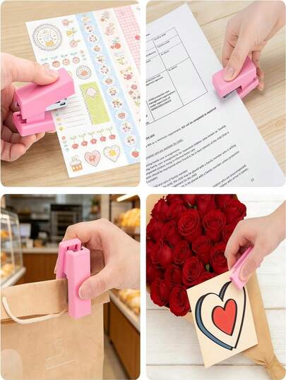 1PC Mini Stapler For Students, Portable Small Size, Creative Stationery And Office Supplies. Lightweight And Durable Desktop Stapler With High-Quality Plastic And Metal Structure, Easy To Carry For School Study And Daily Office Use.