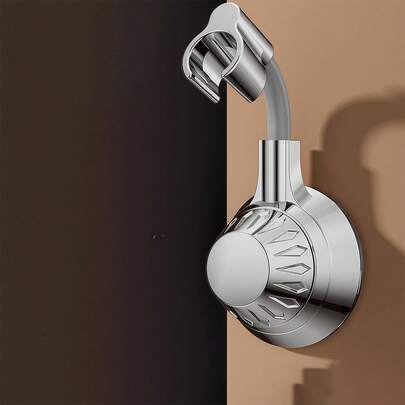 Adjustable Shower Head Holder - Flexible Shower Head Bracket With Suction Cup, Suitable For Handheld Shower Head