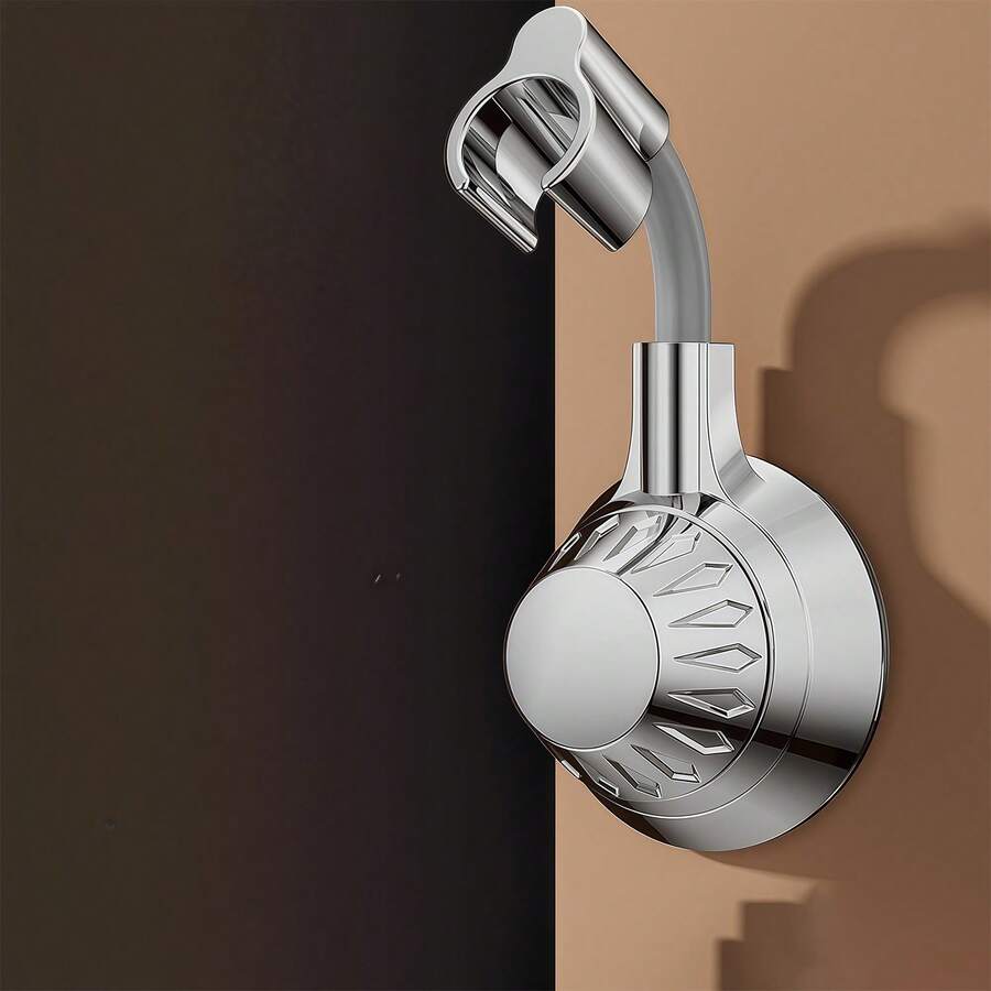 Adjustable Shower Head Holder - Flexible Shower Head Bracket With Suction Cup, Suitable For Handheld Shower Head