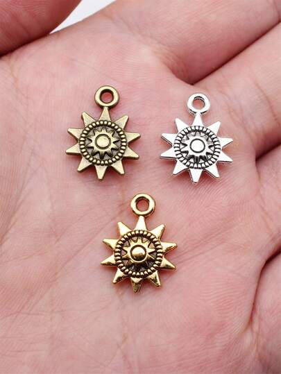 20 chiếc mặt dây chuyền hình mặt trời 17x12mm dùng để làm trang sức DIY, vòng cổ, móc khóa, dây điện thoại, vòng tay, phụ kiện làm đồ thủ công mỹ nghệ.
