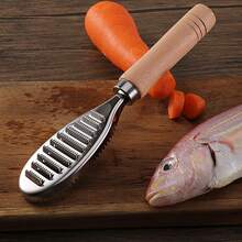 1pc Stainless Steel Fish Scale Scraper Tool, Household Fish Descaling Knife Cleaner - View 2