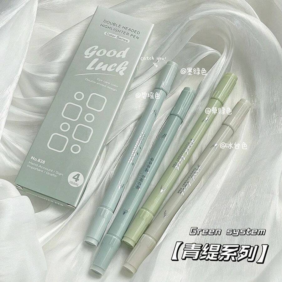 漸層雙頭螢光筆套組，高品質彩色螢光筆，適合標記、手帳記錄，適用學生返校使用