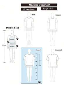 Camiseta de cuello redondo blanca de poliéster de ajuste holgado y ligera con gráfico de espada samurái y flor de cerezo para hombre - Blanco - Ver 8