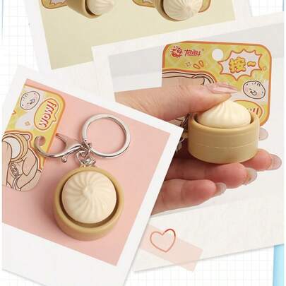 1pc Creative Simulated Dessert Keychain Stress Relief Toy