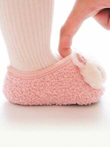 1 Pair New Fluffy Rabbit Design Baby Non-Slip Floor Leg Warmers, Thick Soft Cute Bunny Infant Crawling Leg Warmers, Suitable For Home, Daily Wear, And Gatherings - Multicolor - View 4