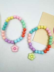 1pc Adorable Handmade Flower Pet Cat & Dog Pendant Necklace, Fashionable Chic Pet Collar Necklace Accessory - Multicolor - View 8