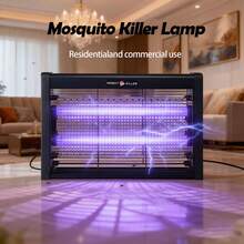 Lámpara eléctrica mata mosquitos alimentada por USB, apta para uso doméstico, comercial y en la cocina - Negro - Ver 2