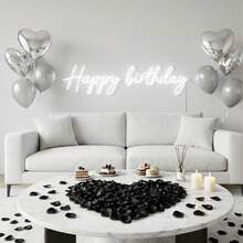 Pétalos de rosa negros - Pétalos de rosa artificiales y realistas para propuesta de boda, compromiso, noche romántica, aniversario, Día de San Valentín, Día de las Amigas, decoración del hogar y fiestas - A-Negro - Ver 7