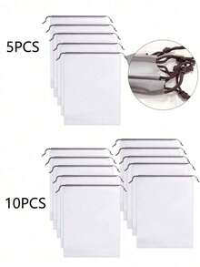 1/5pcs Transparent Plastic Storage Bags, Portable Travel Shoe Bags, Waterproof Shoe Bags, Drawstring Shoe Organizers, Unisex Travel Storage Drawstring Shoe Covers, Dust-Proof Packing Bags For Women, Travel Essential, Cruise Essential, Holiday Essential - 無色 - 查看 5