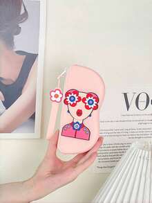 1个时尚便携眼镜收纳袋，带挂钩防丢眼镜盒，轻便实用日常通勤旅行眼镜整理袋，通用眼镜配件 - 彩色 - 查看 6