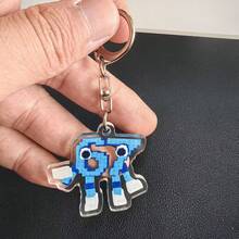 Flat Acrylic Cartoon Number 67 Keychain, Casual Simulated Numeric 67 Figure Keychain, Versatile Daily Gift For Family And Friends, Can Be Hung On Bags And Backpacks - Multicolor - View 3