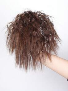 合成卷发发髻，接发，合成假发，波浪卷发，大号发髻带蓬松发片，适合女性日常派对使用 - 彩色 - 查看 9