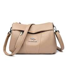 正品时尚奢华女士包包设计师高品质柔软皮革斜挎包女士单肩包 2025 - 米色 - 查看 10