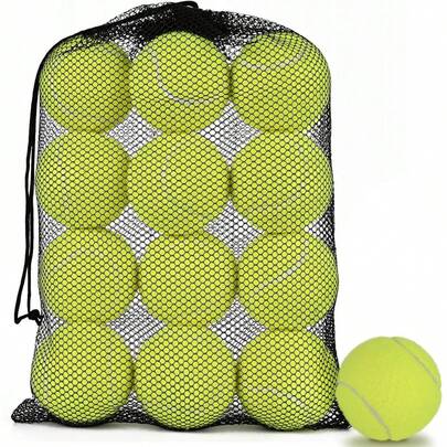 Tennis Balls Bulk Practice And Dog – Durable Felt & Natural Rubber Pressureless Tennis Balls With Mesh Bag– Consistent Bounce, All Court Surfaces SP5B