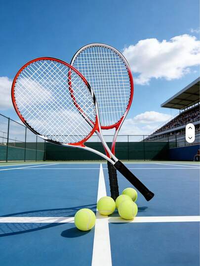 Conjunto de 2 raquetes de tênis unissex, disponíveis nas cores vermelha, azul e rosa, inclui 1 conjunto de bolas de tênis. Ideal para jogadores de tênis profissionais e iniciantes. Raquetes de tênis leves e duráveis de alta qualidade com estojo para transporte. Adequadas para treinamento de iniciantes e esportes ao ar livre. Ótimo presente para o Dia dos Namorados ou Páscoa.