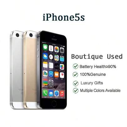 Apple Teléfono portátil iPhone 5s usado de pantalla pequeña, adecuado para estudiantes, personas mayores y aquellos que quieran tomar fotografías, escuchar música y hacer llamadas.