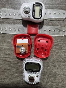 1 Bộ quà tặng trang nhã bằng vải organza trắng, kèm bộ đếm hạt pha lê lấp lánh + la bàn + 33 hạt pha lê, dùng để cầu nguyện/hướng dẫn/đếm hàng ngày, quà tặng Ramadan/đám cưới thiết yếu, chuỗi hạt Tasbih | Bộ đếm Dhikr cho tháng Ramadan - Thiết kế đính đá pha lê - Xem 11