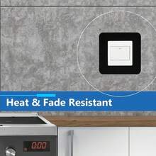 1 pieza/2 piezas/4 piezas Panel de interruptor cuadrado acrílico minimalista de 8.6 cm, cubierta protectora de interruptor negro, adhesivo de pared adecuado para decoración de interruptores de dormitorio, sala de estar, cocina - A - Ver 11