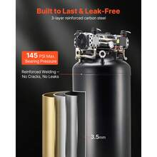80 Gallons Heavy-Duty Air Compressor, 5HP 13.5SCFM At 90PSI Air Compressors Max 145PSI Pressure, Oil-Free Compressor Tank For Industrial Manufacturing, Large Workshops (230V 3-Phase, No Plug) - 80gal 6.5HP 145PSI - 查看 5