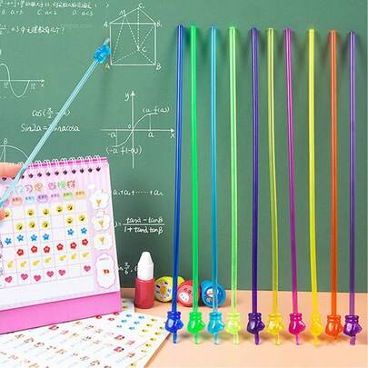 5/10/20/30pcs Finger Reading Sticks, Cute Creative Finger Teaching Aids, For Home Use And Classroom Guidance, Soft Teaching Sticks For Teachers, Classroom Gifts And Christmas Stocking Stuffers, Bendable Teaching Sticks, Office Demonstrations, Back To School, Easter Gifts, Party Favors