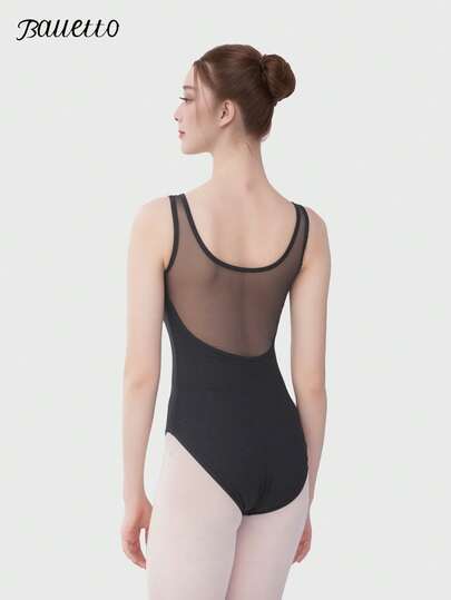 balletto Adult Ballet Leotard, High-Cut Tight Gymnastics Bodysuit, Audition Dance Uniform Sleeveless Top For Women