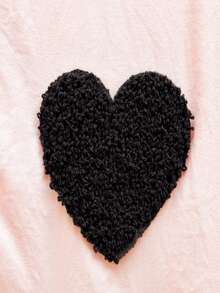 3pcs Heart Embroidery Bedding Set, Quilted Blanket And Pillowcase Coverlet - Pink - View 6