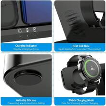 无线充电站，适用于 Ultra/S24/S23/Z Fold 手机和手表，支持快速充电，兼容三星 Watch 8/7/6/5 和 Buds 3/2/Pro - 黑色 - 查看 10