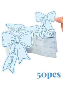 20/50/100 chiếc thiệp cảm ơn mini màu hồng có nơ - Thiệp trắng tự làm dành cho doanh nghiệp, nhà hàng, kỷ niệm, tốt nghiệp, sinh nhật, đám cưới, lễ rửa tội, Lễ Tạ ơn, Ngày Nhà giáo và các dịp khác để bày tỏ lòng biết ơn đến khách hàng, bạn bè và gia đình. - nhiều màu - Xem 14