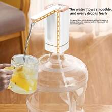 Portable Foldable Electric Water Pump, USB Rechargeable Mini Drinking Water Dispenser, Suitable For Home Use - Outdoor Travel Friendly, One-Touch Measurement, Dust And Pet Proof Design, Ideal For Kitchen, Camping And Rental Properties - Black - View 8