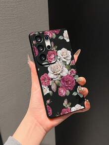 适用于三星 Galaxy S26 Ultra、S25 Ultra、S24、S25 FE、S23、S22、A56、A57、A55、A54、A53、A17、A07、A06、A16、A37 的手机壳，UV 喷绘可爱女孩玫瑰花图案，摄像头开孔精准；也适用于 17 Pro Max、17 Pro、17、16 Pro Max、16 Pro、16、15 Pro Max、15 Pro、14、13、12 Pro Max 的手机壳，柔软 TPU 后盖。 - 彩色 - 查看 6