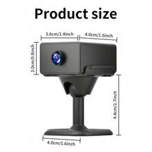 1 pieza Cámara de vigilancia inteligente y mini de 1080P HD con detección de movimiento y alarma, cámara de inalámbrica de red de 2.4GHz, magnética para interiores, anti-robo con visión nocturna, diseño de lente HD para el hogar y la oficina. - Multicolor - Ver 9
