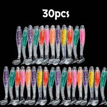 15/30pcs Colorful Soft Bait Set, Artificial Soft Bait, 6.5cm/2.56in, Suitable For Catfish And Bass Fishing - Multicolor - View 10