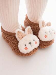 1 Pair New Fluffy Rabbit Design Baby Non-Slip Floor Leg Warmers, Thick Soft Cute Bunny Infant Crawling Leg Warmers, Suitable For Home, Daily Wear, And Gatherings - Multicolor - View 9