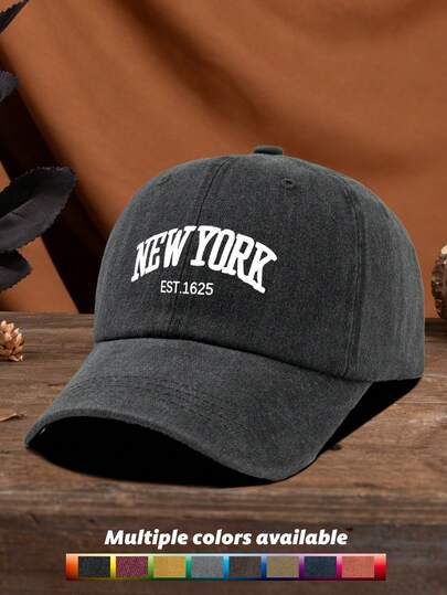 Boné de beisebol unissex casual, moderno, preto e multicolorido, estilo retrô, tamanho ajustável, tecido macio e lavado, ideal para uso diário, camping, pesca e como presente para jovens.